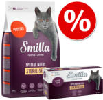 Smilla 1kg Smilla Sterilised halszáraz macskatáp+12x85g nedves macskatáp
