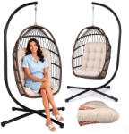 Sofotel Függőszék, Sofotel Maribella 290500, barna, 108 x 73 cm ülés, fém váz, 19-41 cm állítható lánc, 140 kg teherbírás, beltéri/kültéri (TE290500)