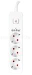 S-Link Túlfeszültségvédő - SPG301S (1, 5m, 750 Joule, 16A, 3680W, 3db schuko, fehér) (S-LINK_17336) (S-LINK_17336)