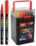 M&G Marker acrilic M&G MOCALO, vârf de 1 mm (set de 36 de culori)
