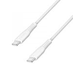 LogiLink USB 2.0 Type-C apa-apa adat- és töltőkábel fehér 0, 5m (CU0261) (CU0261)