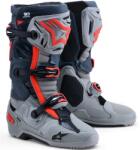 Alpinestars Ghete Motocicletă Alpinestars Tech 10 Enduro Gri-Gri Închis-Roșu Fluo (AIM130-698)
