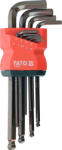 TOYA YT-05671 Hosszú gömbfejű imbuszkulcs készlet 1, 5mm - 10mm 9 részes (YT-05671)