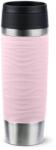 emsa Travel Mug Wave termosz 0, 5 literes, pasztell rózsaszín, rozsdamentes acél, 360°-os ivónyílás, 6h meleg és 12h hűvös, 100% szivárgásmen (N20227)