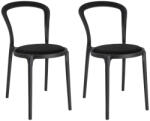 King Home Slim Szék Szett Polipropilén Szövet Fekete 2 db (KHM-PP-134A-BLACK-SET-2)