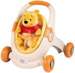 Smoby Didaktikus járássegítő és babakocsi Micimackó Baby Walker 3v1 Smoby 25 cm plüssfigurával és fékkel 12 hó-tól (SM140700)