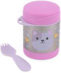 SKIP HOP Besties Squad rozsdamentes acél ételtároló termosz evőeszközzel 325ml, Cica