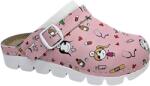 DR. FEET 9010 -es női Dr Feet bőr papucs - rozsaszin orvos mintas (MDS-9010medicalpink)
