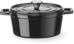 HENDI Cratită rotundă HENDI din fontă emailată, 3, 7 l, neagră