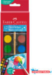 Faber-Castell Vízfesték készlet 24mm-es festék gombokkal + ecset Faber-Castell 12klf. szín (ORI_68351)