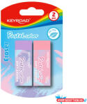 Keyroad Radír, PVC mentes 2 db/bliszter Keyroad Pastel Color vegyes színek (ORI_38460)
