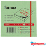 Fornax Jegyzettömb öntapadó, 75x75mm, 80lap, Fornax neon zöld (ORI_23067)