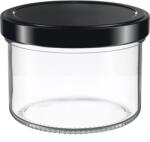 Weck Borcan pentru conserve cu capac negru cu filet 230 ml, set 6 buc. , jos
