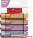 Faber-Castell Szövegkiemelő készlet 1-5mm vágott papír dob Faber-Castell 46 metál arany, gyöngyház rózsaszín, rubi (ORI_68426)