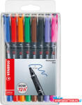 STABILO Alkoholos marker készlet 0, 7mm, STABILO OHPen F, 8 különféle szín (ORI_42388)