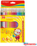 Keyroad Színes ceruza készlet 18 cm háromszögletű Keyroad 36 különféle szín (ORI_43647)