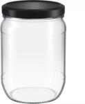 Weck Borcan pentru conserve cu capac filetat negru 720 ml, set 2 buc