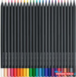 Faber-Castell Színes ceruza készlet háromszögletű BLACK EDITION Faber-Castell fekete test 24klf. szín (ORI_68130)