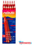 Nebulo Színes ceruza, jumbo háromszög, Nebulo piros (ORI_JPCTR1)