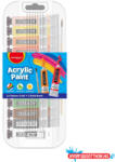 Akril festék, 12 x 12 ml, műanyag dobozban, Keyroad, vegyes színek (ORI_54344)