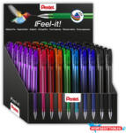 Pentel Golyóstoll kupakos 0, 35mm, háromszög fogózóna Pentel Feel it BX487-5E 60 db-os display - nyomtassotthon