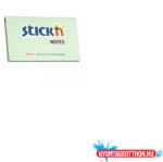 Stickn Jegyzettömb öntapadó, 76x127mm, 100lap, Stickn pasztellzöld (ORI_69318)