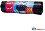 York Szemeteszsák 60 iter 60 x 70 cm 25 mikron 10 db/tekercs York_090520 fekete