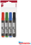 ICO Alkoholos marker készlet, 1-4mm, vágott hegyű, Ico 12XXL, 4 különféle szín