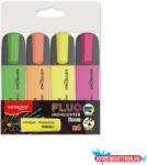 Keyroad Szövegkiemelő készlet vágott hegyű, lapos test 4 db/bliszter Keyroad Fluo neon színek (ORI_38509)