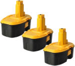 VHBW 3x Akkumulátor Dewalt DC9096, DE9039, DE9095, DC9099, DE9096 elektromos szerszámhoz - 4000 mAh, 18 V, NiMH (889009198)