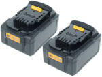 VHBW 2 db VHBW akkumulátor Dewalt DCB182, DCB180, DCB181-XJ, DCB181 elektromos kéziszerszámokhoz - 5000 mAh, 18 V, Li-Ion (889010229)