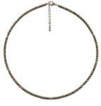  Colier Pirita Rotund Fatetat 3x3 mm cu Argint 925 sau Inox 316L 1 Buc