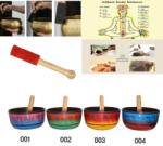  Bol Muzical Tibetan din Aluminiu Gravat cu Bat - 18x18x9 cm - 1 Buc Castron
