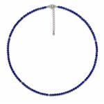  Colier Lapis Lazuli Rotund Fatetat 3x3 mm cu Argint 925 sau Inox 316L 1 Buc