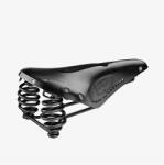 Brooks England Nyereg Brooks Flyer Carved, fekete, Steel Rail, Súly 860g, Leather Line (BRFIC)