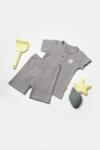 BabyCosy Set tricou cu pantaloni Bamboo, gri, BabyCosy, 50%bumbac+50% bambus (Marime: 6-9 luni) (BC-CSYB9044-6) - esell