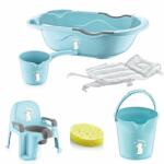 BabyJem Set cadita de baie cu 6 piese BabyJem Bebe Lux (Culoare: Bleu) (bj_2533)