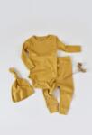 BabyCosy Set 3 piese: body cu maneca lunga, pantaloni lungi si caciulita din bumbac organic si modal - Sofran, BabyCosy (Marime: 12-18 Luni) (BC-CSYM22505-12)