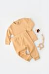 BabyCosy Set bluzita cu maneca lunga si pantaloni lungi - bumbac organic 100% - Mustar, BabyCosy (Marime: 6-9 luni) (BC-CSY3030-6)