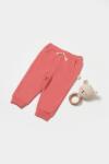 BabyCosy Pantaloni lungi, Two thread, 100%bumbac organic - Rose, BabyCosy (Marime: 3-6 Luni) (BC-CSY8022-3)