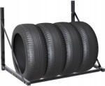  Suport suspendat pentru anvelope reglabil, montaj pe perete cu kit instalare inclus, 120x56x50 cm, negru (REA-5196)