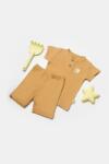 BabyCosy Set tricou cu pantaloni Bamboo, maro, BabyCosy, 50%bumbac+50% bambus (Marime: 9-12 luni) (BC-CSYB9042-9)