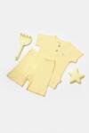 BabyCosy Set tricou cu pantaloni Bamboo, galben, BabyCosy, 50%bumbac+50% bambus (Marime: 18-24 Luni) (BC-CSYB9041-18)