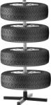  Suport depozitare anvelope 4 roti, cadru metalic, 45x45x105 cm, capacitate 100 kg, negru (REA-5202)