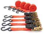  Set 4 chingi cu clichet, rezistent la 680 kg/chinga, TUV/GS - 25 mm × 4.5 m - 680 kg - Carguard - calitate si siguranta garantata! (CFA006)