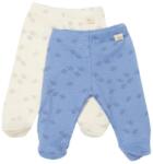 BabyCosy Set 2 pantalonasi cu botosei Printed, BabyCosy, 50% modal+50% bumbac, Ecru/Lavanda (Marime: 6-9 luni) (BC-CSYM11614-6)
