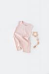 BabyCosy Salopeta fara maneci si pantaloni scurti - 100% bumbac organic - Roz, BabyCosy (Marime: 9-12 luni) (BC-CSYW1011-9)