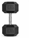 Procart Gantera hexagonala premium 12.5 kg, pentru fitness si bodybuilding, maner ergonomic si protectie podea (HEX12.5)