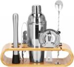  Set Cocktail Shaker Kit pentru barmani 750ml, KI25, suport bambus, 12 piese (KI-0025) Tacam