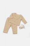 BabyCosy Set bluza cu nasturi si pantaloni , Winter muselin- Apricot, BabyCosy (Marime: 18-24 Luni) (BC-CSYM7020-18)